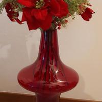 Vaso in vetro rosso di Murano da arredo