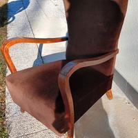 Poltrona in Legno e Tessuto