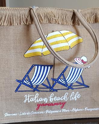 Borsa da Mare Yamamay in Juta di Cotone 