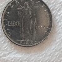 Moneta da 100 lire del 1962 Vaticano 