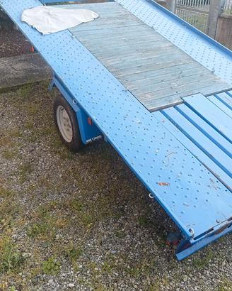 carrello porta auto Ellebi frenato pronto uso