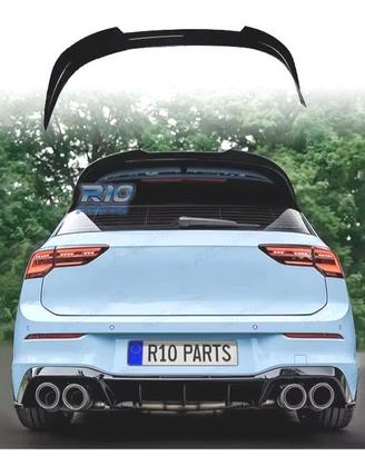 SPOILER VOLKSWAGEN VW GOLF 8 R GTI NERO LUCIDO