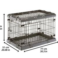Kennel-box pieghevole per cani, con divisorio