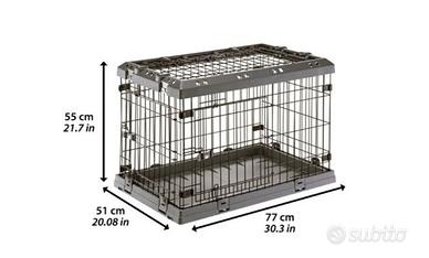 Kennel-box pieghevole per cani, con divisorio