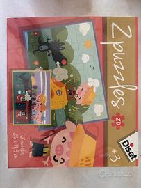 Set 2 Puzzle Diset 20 Pezzi - NUOVO