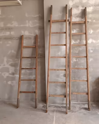 scale a pioli antiche in legno