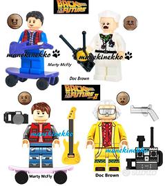 4 minifigure RITORNO AL FUTURO compatibile Lego