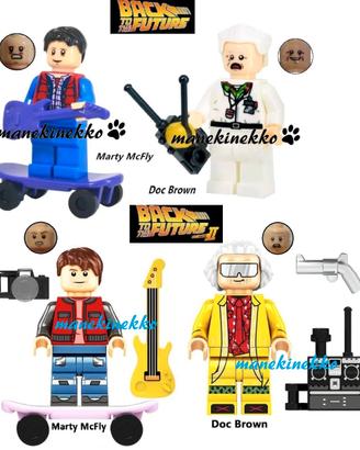 4 minifigure RITORNO AL FUTURO compatibile Lego