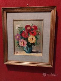 Quadro fiori dipinto 