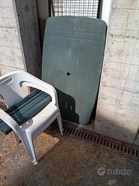 tavolo rettangolare   e 11 sedie plastica