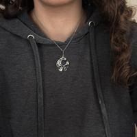 Collana in Argento 925 con Pendente Circolare Traf