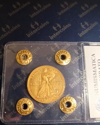 20 lire aratrice 1912 in oro (rara alto valore)