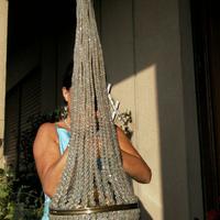 LAMPADARIO ANTICO DI CRISTALLO REGENCY TARDO 700