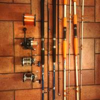 set 4 canne da pesca traina 