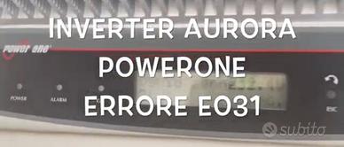 Errore E031 inverter Aurora Abb Zettler