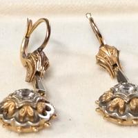 Parure vintage anello e orecchini con diamanti