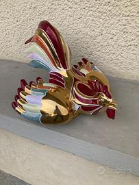 Gallo combattente in ceramica - marchio Ahura