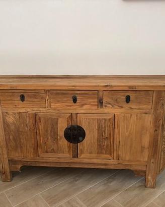 credenza in legno naturale