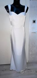 Abito modello Sirena in raso bianco tg.42/44