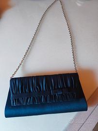 Borsa pochette blu scuro Nuova 