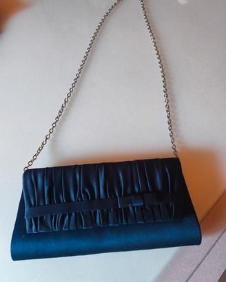 Borsa pochette blu scuro Nuova 