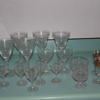 VINTAGE:set calici/bicchieri vetro/cristallo 1900