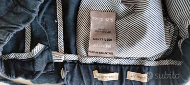Pantaloni Sorbino Capri Fit 100% lino, blu navy 