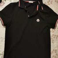 Polo Moncler nera Taglia S