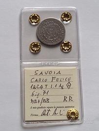 Carlo felice 1 lira 1824 Torino R2