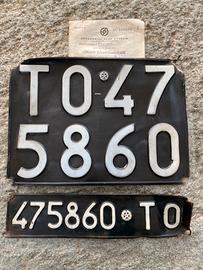 Targhe auto anni 60/70 per collezionismo - Collezionismo In vendita a Torino