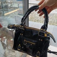 borsa city bag mini nera ecopelle 