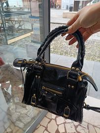 borsa city bag mini nera ecopelle 