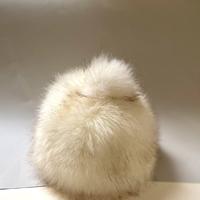 Cappello/colbacco in finta pelliccia bianco/panna