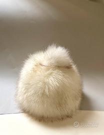 Cappello/colbacco in finta pelliccia bianco/panna