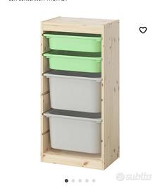 Scaffale ikea con 3 contenitori