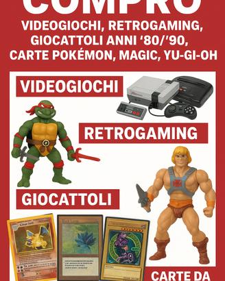 Videogiochi, Retrogaming, Giocattoli anni '80/'90,