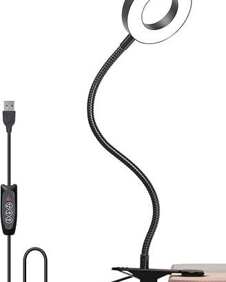 Lampada Scrivania LED USB a Collo di Cigno