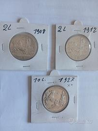 lotto monete argento regno d'italia 