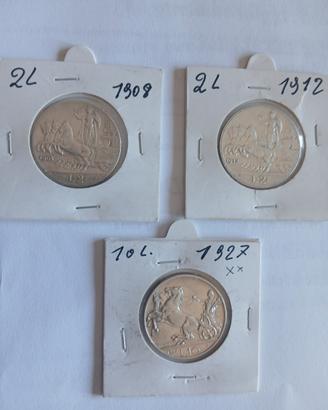 lotto monete argento regno d'italia 