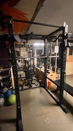 Pro Power Rack, Pavimento, Bilanciere e Panca