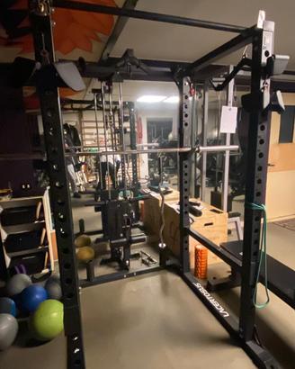 Pro Power Rack, Pavimento, Bilanciere e Panca