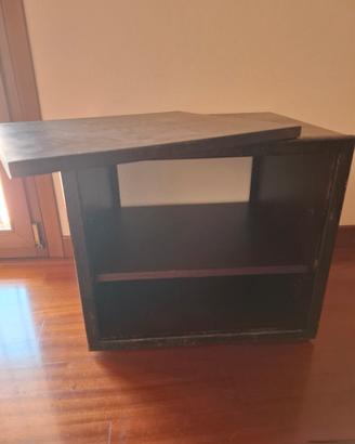  mobile porta tv cubo legno massello