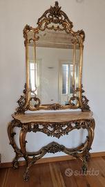 Consolle mobile in legno lastronato Filippo '800