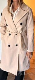 Cappotto lungo beige con cintura – stile elegant