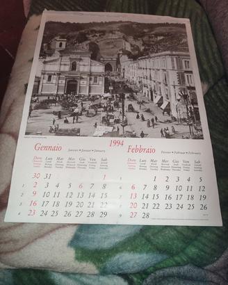 Calendario completo di varie città italiane del 94