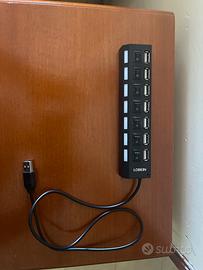 Estensione usb 6 ingressi con pulsante on/off