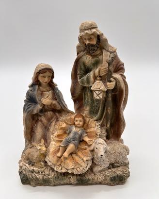 Statuetta Sacra Famiglia Presepe monoblocco