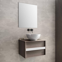 Mobile bagno sospeso rovere grigio 1 cassettone