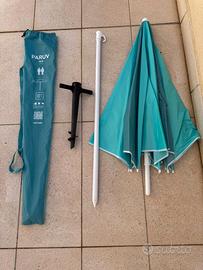 DECATHLON Ombrellone spiaggia PARUV 160 blu-verde