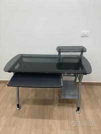 Scrivania vetro fumé temperato